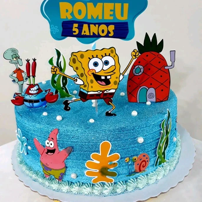 Topo de Bolo Bob Esponja